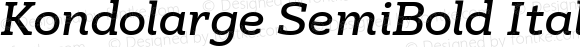 Kondolarge SemiBold Italic