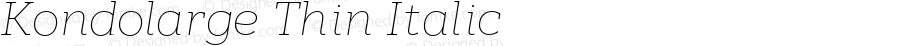 Kondolarge Thin Italic