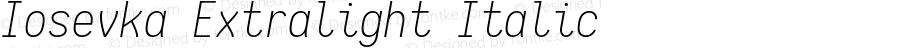 Iosevka Extralight Italic