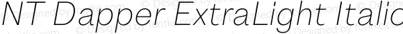 NT Dapper ExtraLight Italic