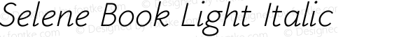 Selene Book Light Italic