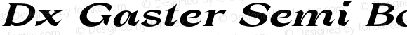 Dx Gaster Semi Bold Expanded Italic