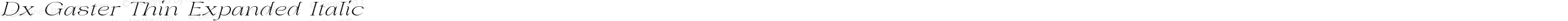 Dx Gaster Thin Expanded Italic