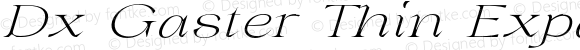 Dx Gaster Thin Expanded Italic