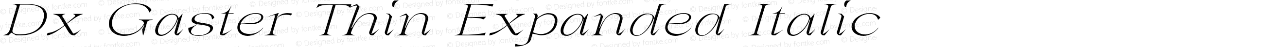 Dx Gaster Thin Expanded Italic