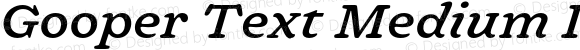 Gooper Text Medium Italic