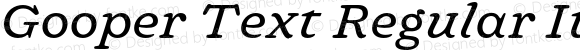 Gooper Text Regular Italic