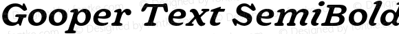 Gooper Text SemiBold Italic