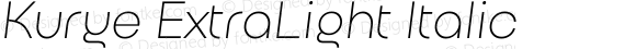 Kurye ExtraLight Italic