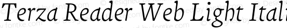 Terza Reader Web Light Italic