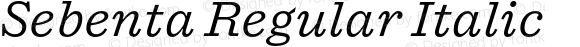 Sebenta Regular Italic