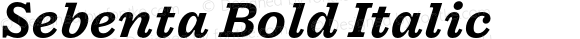 Sebenta Bold Italic