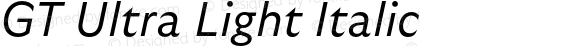 GT Ultra Light Italic