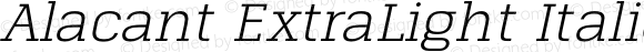 Alacant ExtraLight Italic