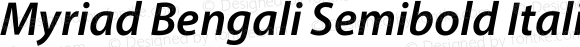 Myriad Bengali Semibold Italic