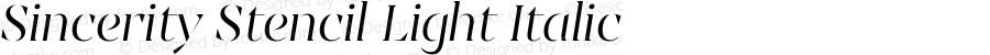 Sincerity Stencil Light Italic