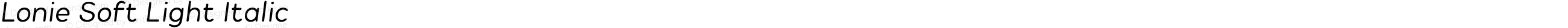 Lonie Soft Light Italic