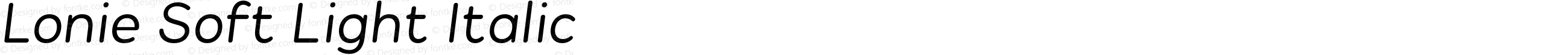 Lonie Soft Light Italic