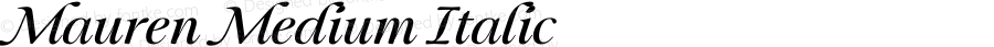 Mauren Medium Italic