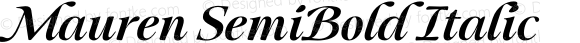 Mauren SemiBold Italic