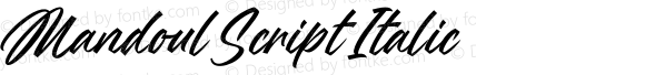 Mandoul Script Italic