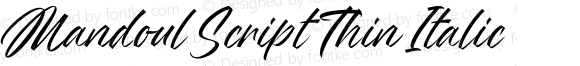 Mandoul Script Thin Italic