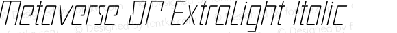 Metaverse DP ExtraLight Italic