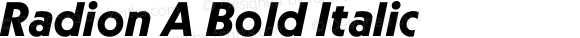 Radion A Bold Italic