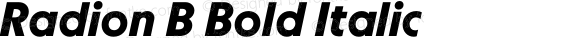 Radion B Bold Italic