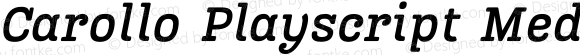 Carollo Playscript Medium Italic