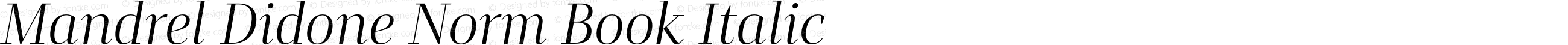 Mandrel Didone Norm Book Italic