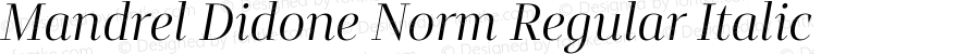 Mandrel Didone Norm Regular Italic