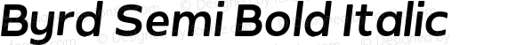 Byrd Semi Bold Italic
