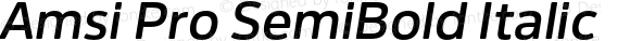 Amsi Pro SemiBold Italic