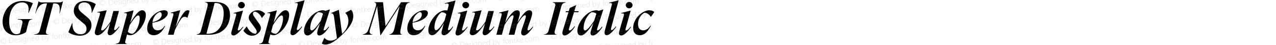 GT Super Display Medium Italic