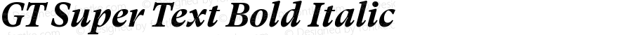 GT Super Text Bold Italic