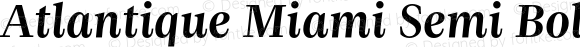 Atlantique Miami Semi Bold Italic
