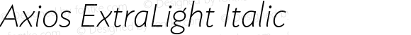 Axios ExtraLight Italic