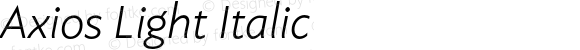 Axios Light Italic