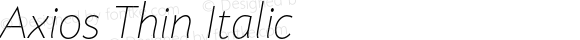 Axios Thin Italic