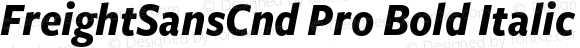 FreightSansCnd Pro Bold Italic
