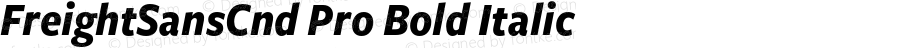 FreightSansCnd Pro Bold Italic