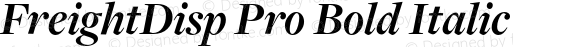 FreightDisp Pro Bold Italic