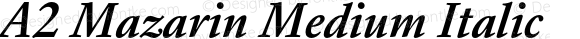 A2 Mazarin Medium Italic
