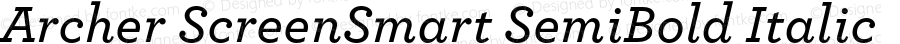 Archer ScreenSmart SemiBold Italic Version 1.301 | wf-rip DC20190215