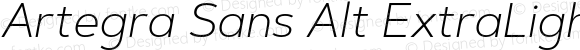 Artegra Sans Alt ExtraLight Italic