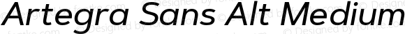Artegra Sans Alt Medium Italic
