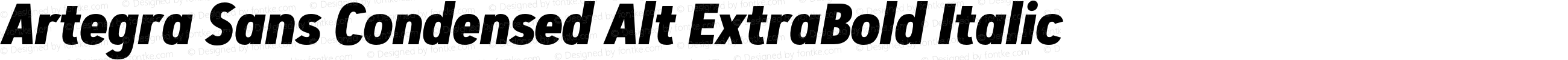 Artegra Sans Condensed Alt ExtraBold Italic