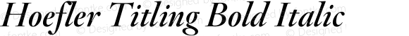 Hoefler Titling Bold Italic