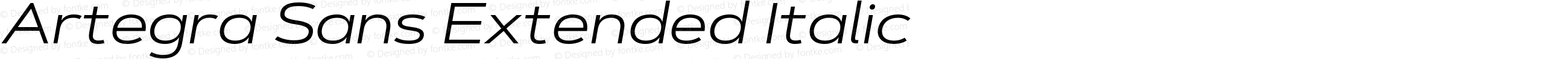 ArtegraSansExtended-Italic